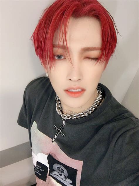 san red hair|hongjoong hair.